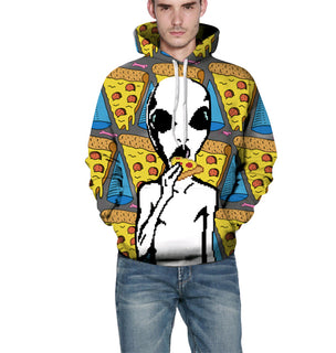 Hoodies Alien pizza 3D Printing