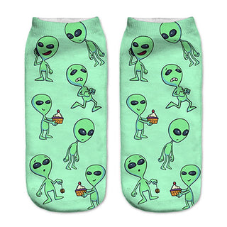 Green Alien Socks