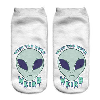 Weird Alien Low Cut Socks