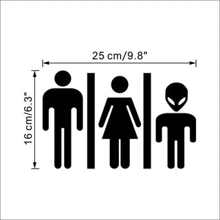 Alien Toilet Wall Sticker