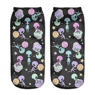 Sweet Space Alien Socks